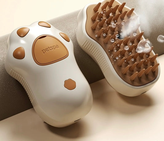 The Pet Spray Massage Grooming Brush combines spray and massage functions to provide a one-stop care solution for all types of pet hair, helping to reduce tangles and increase hair shine while providing a soothing massage experience to enhance your pet's comfort.